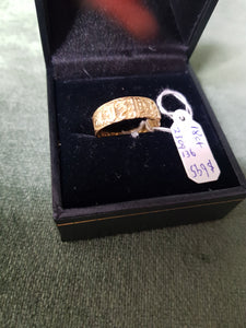 c1900 Birmingham 18ct Gold Mizpah ring #136