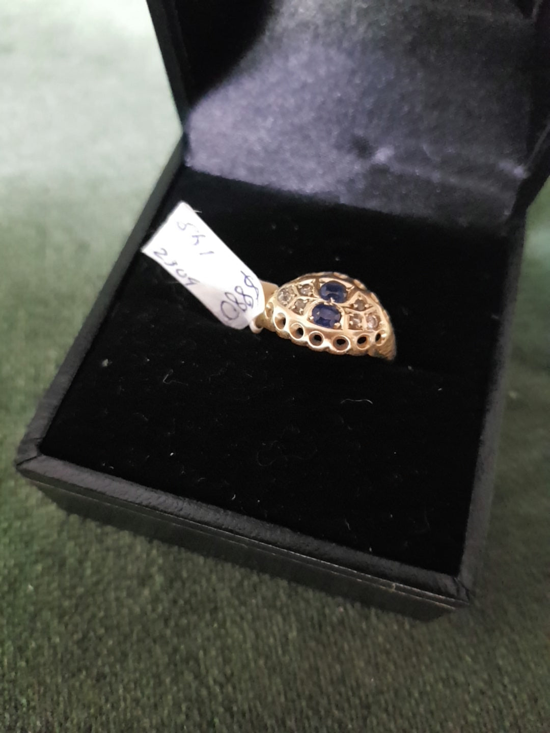 c1919 18ct Gold, Sapphires and Diamonds ring #148