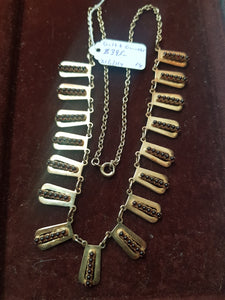 c1940 gilt and Garnet necklace #14