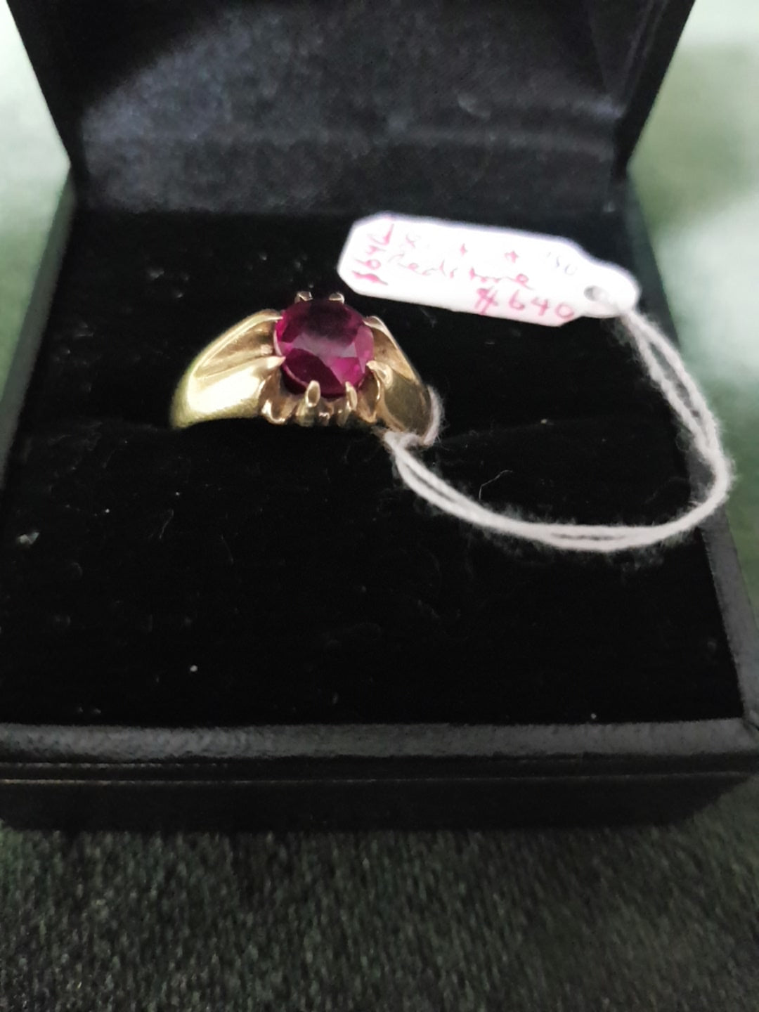 18ct Gold and Redstone ring #150