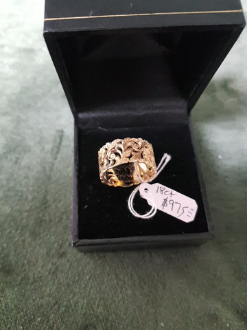 c1980 7gms 18ct Gold ring #152