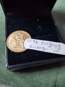 1894 Melbourne Mint Sovereign MTB #190