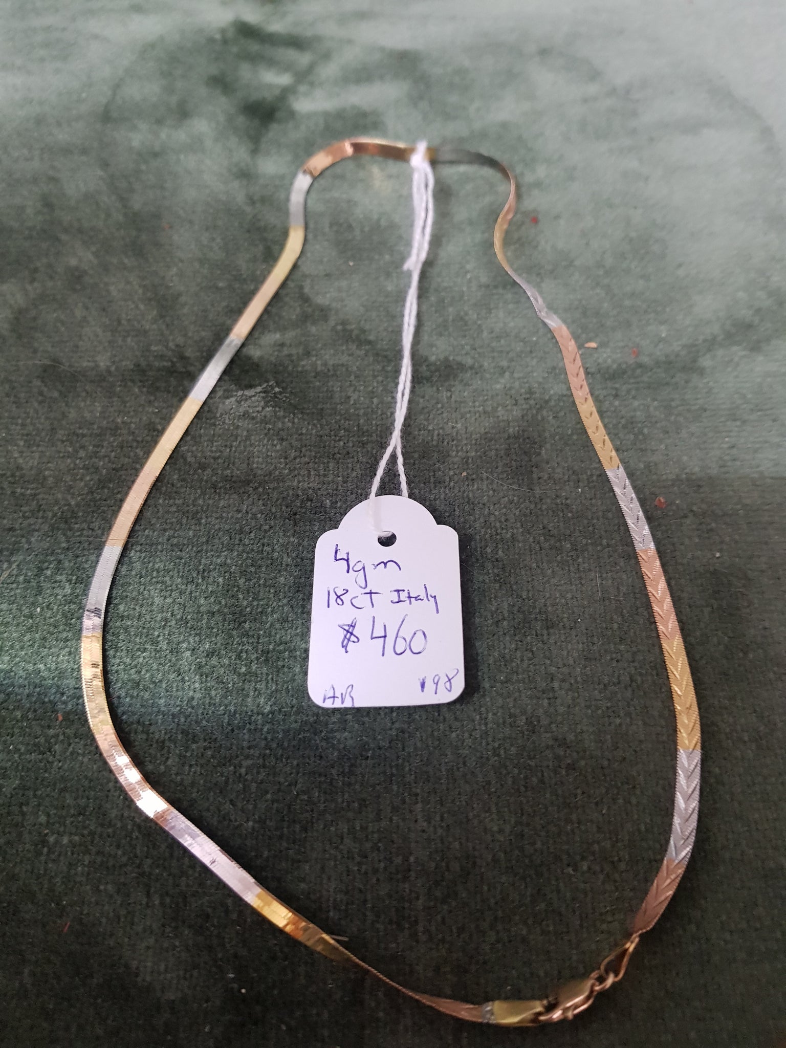14gms 18ct Gold necklace Italy #198