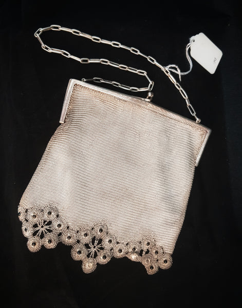 800 Silver Continental Bag c1920 [BD055]
