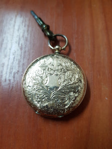 14ct Gold Antique Key Wind Ladies Pocket Watch c.1900
