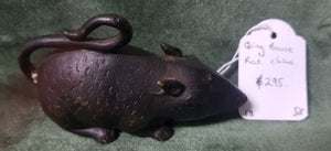 Qing Bronze Rat China c1870 #58