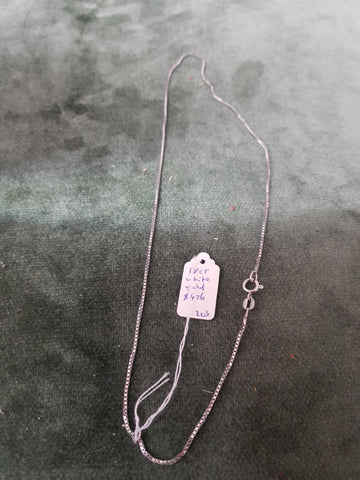 18ct White Gold chain #203