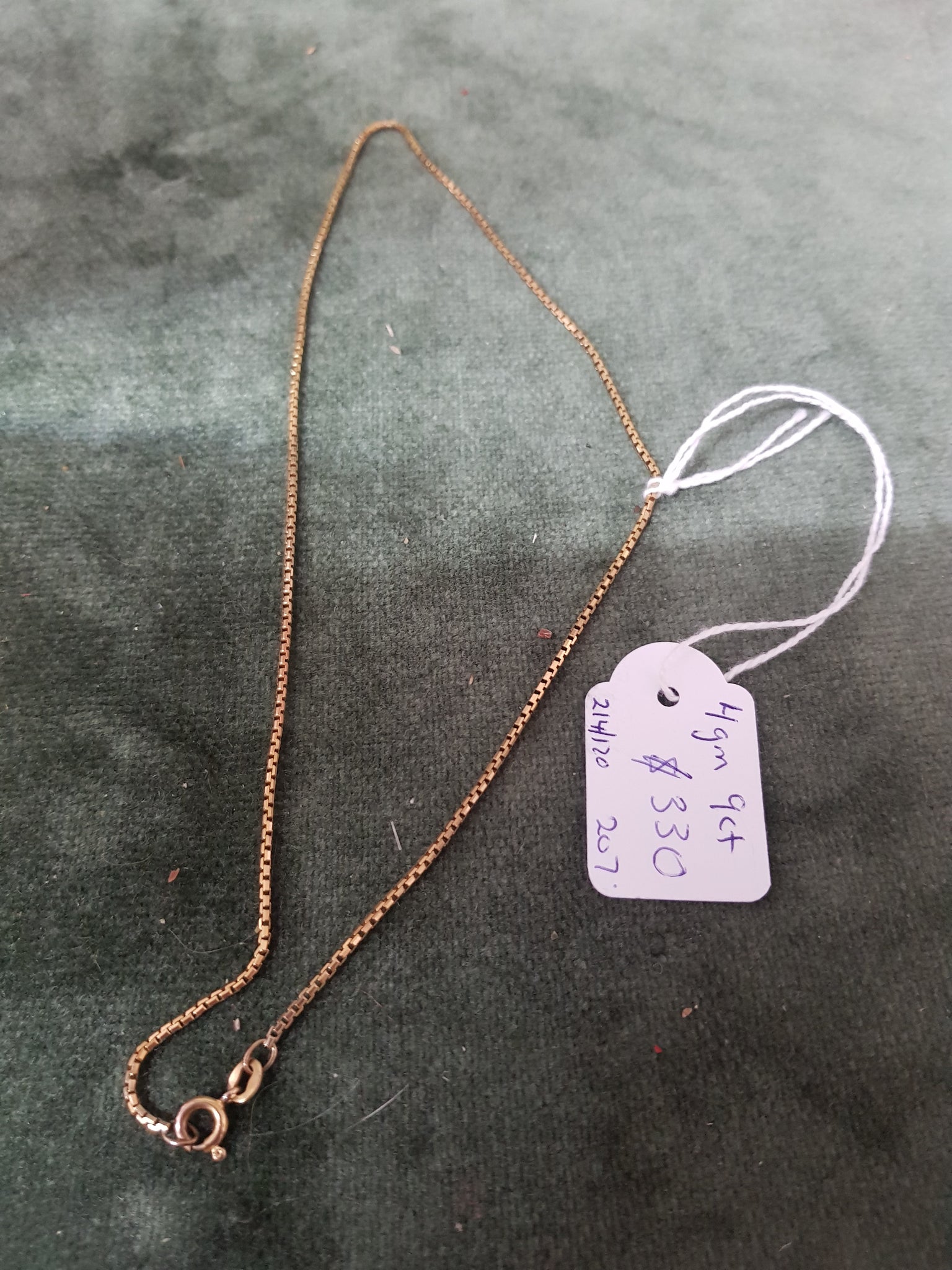 9ct Gold chain 4gms #207