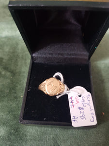 c1960 9ct Gold Signet ring (AF) #229
