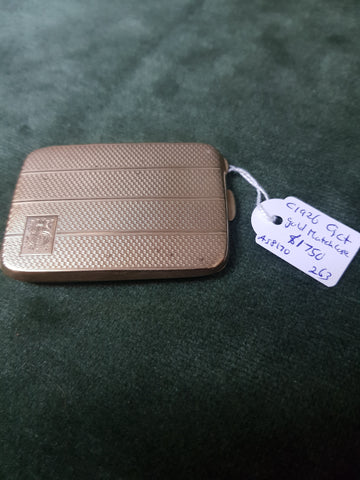9ct Gold stamp case hallmarked Birmingham 1926 28gms #263