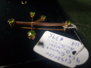 c1920 9ct Gold and Garnet top doublets, Australian southern cross brooch #308