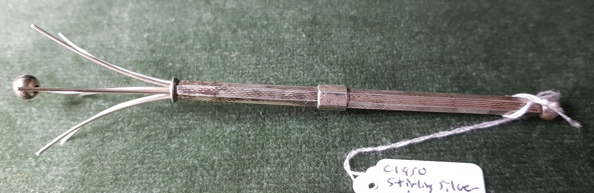 c1950 Sterling Silver cocktail swivel stick #356