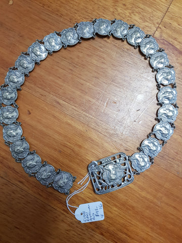 c1900 EPNS Art Nouveau belt 66cm long #360
