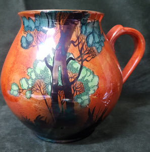 c1930 Carlton Ware rabbits at dusk jug England 18cm high 23cm across #368