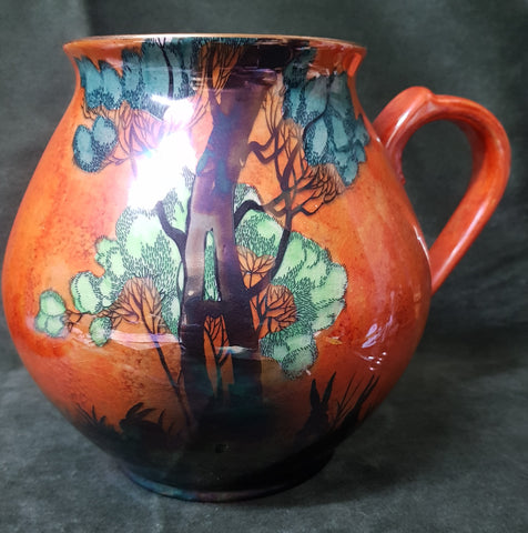 c1930 Carlton Ware rabbits at dusk jug England 18cm high 23cm across #368
