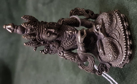 C19th Sino-Tibet Bodhisattva, Silver alloy 7cm tall #376