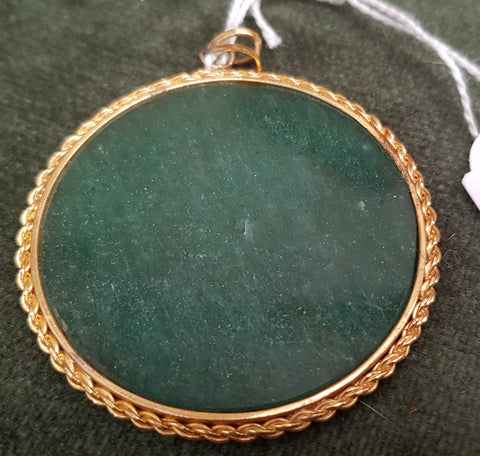 9ct Gold and Adventurine pendant #392