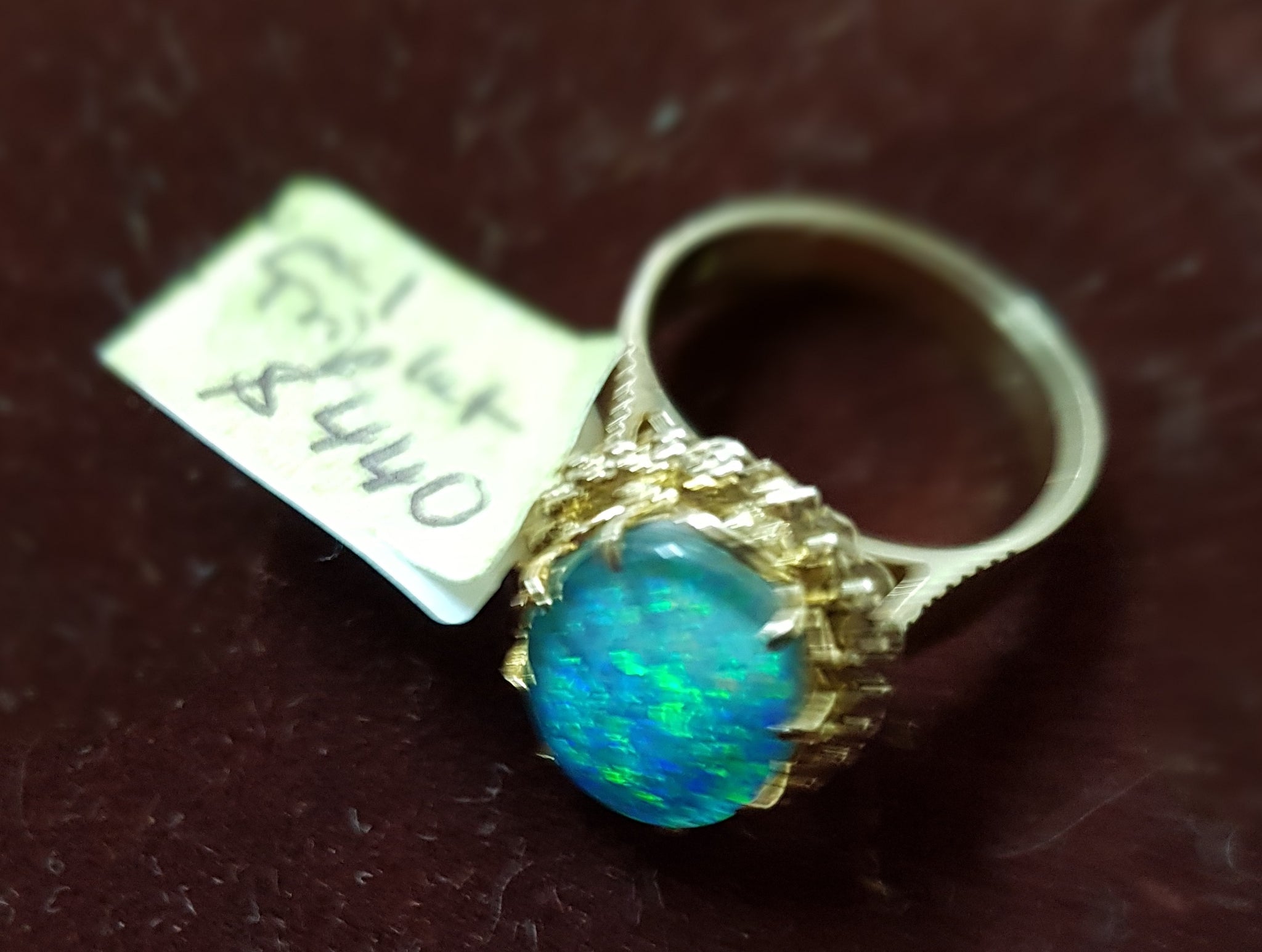 c1980 9ct and Opal ring #3
