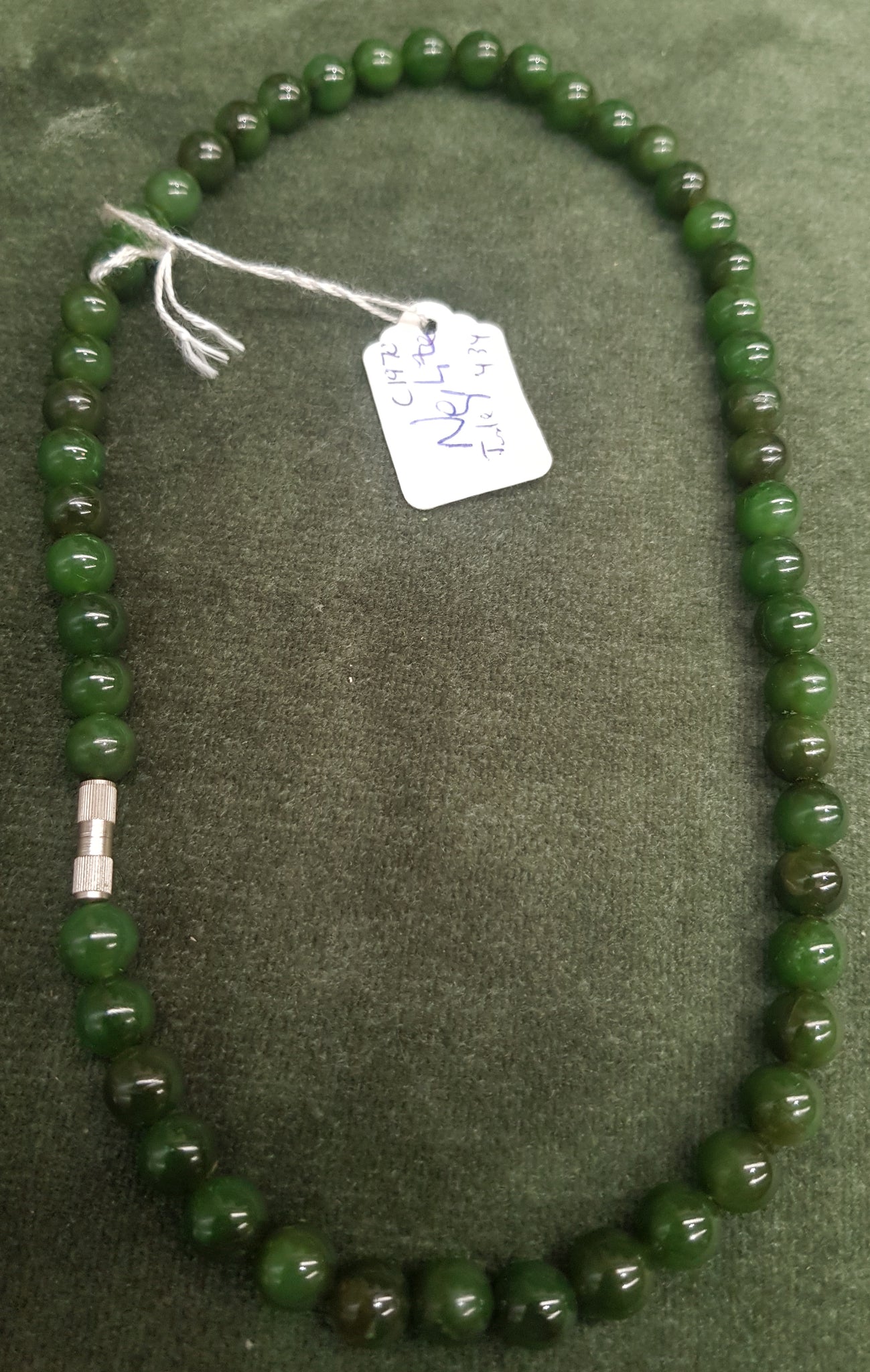 c1970 Nephrite Jade necklace #434
