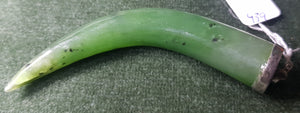 c1970 925 Silver mount NZ Nephrite Jade pendant #439