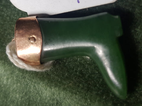 Mid C20th NZ Jade boot pendant #448
