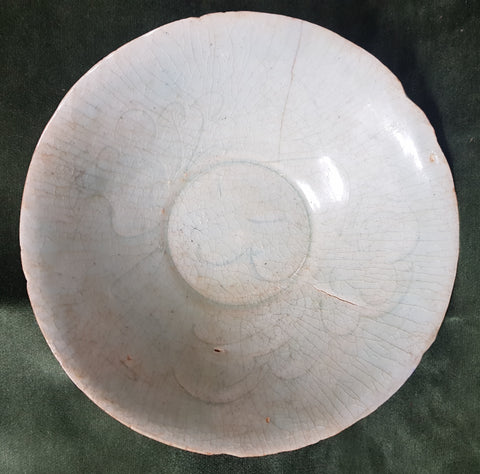 C12th/13th Song/Yuan dynasty ceramic bowl Qingbai ware China 18.2cm dm #479