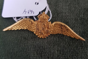 c1910 A.F.C Australian Flying Corp 15ct Gold winged brooch (new pin) #484