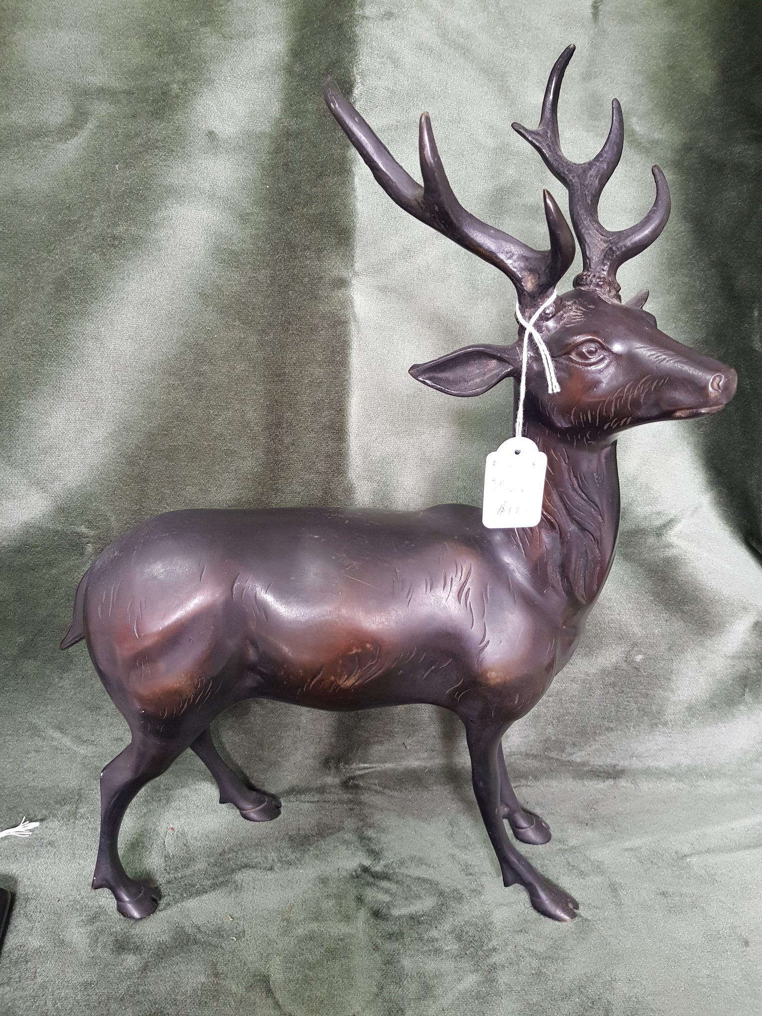 c1900 Japan Meiji Bronze deer 44cm tall 33cm across 14cm deep #75