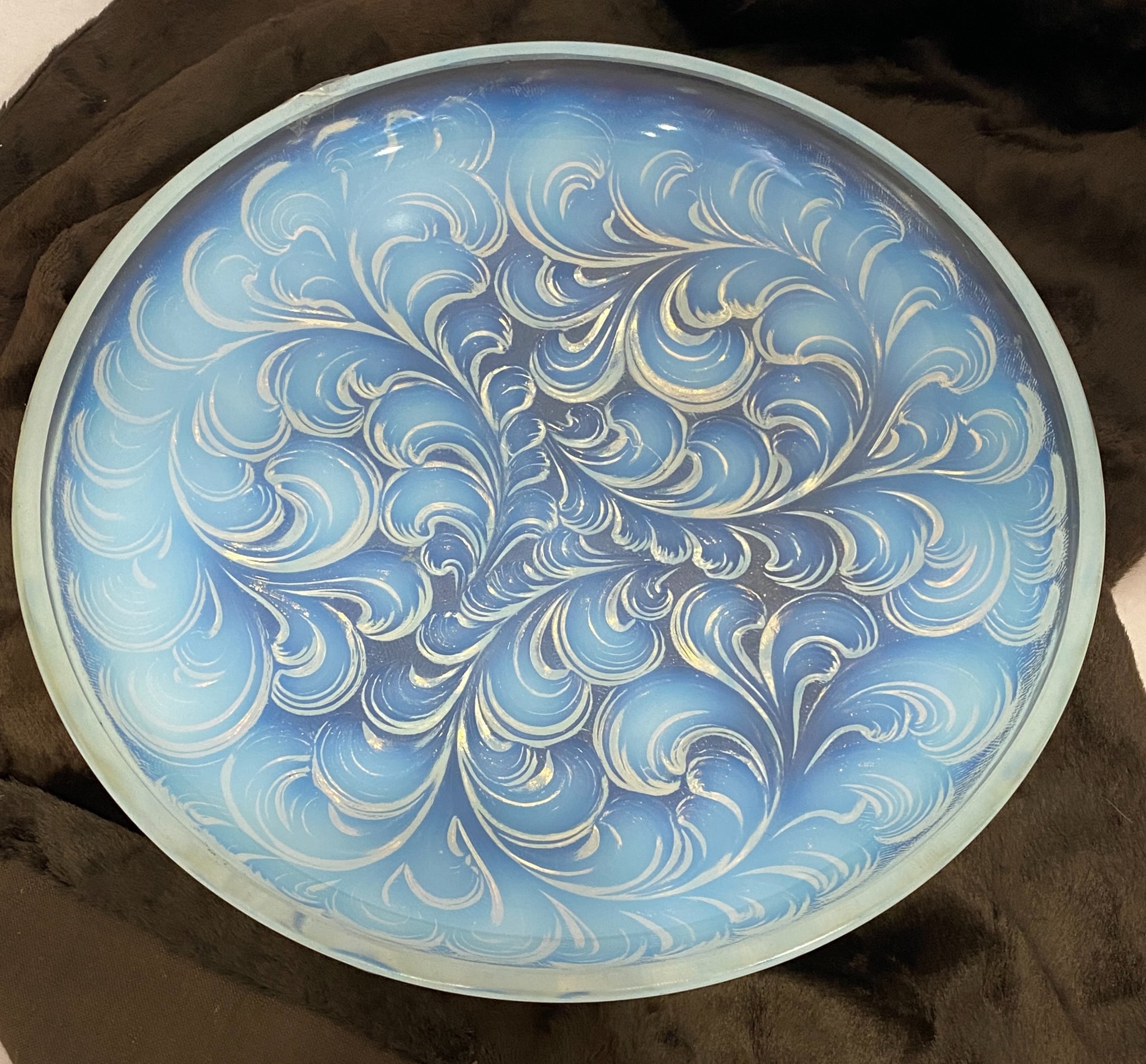 c.1930 French Art Glass Plaque