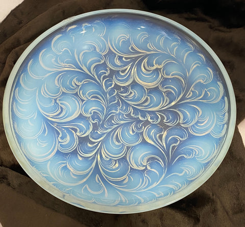 c.1930 French Art Glass Plaque