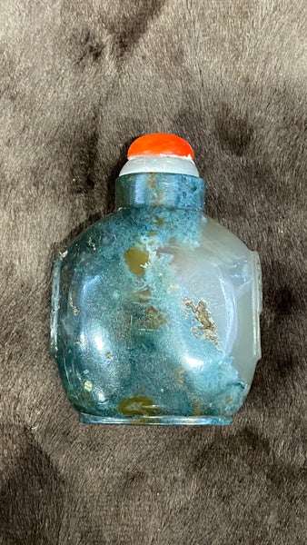 c.19th Qing Chinese Dendritic Agate Snuff Bottle
