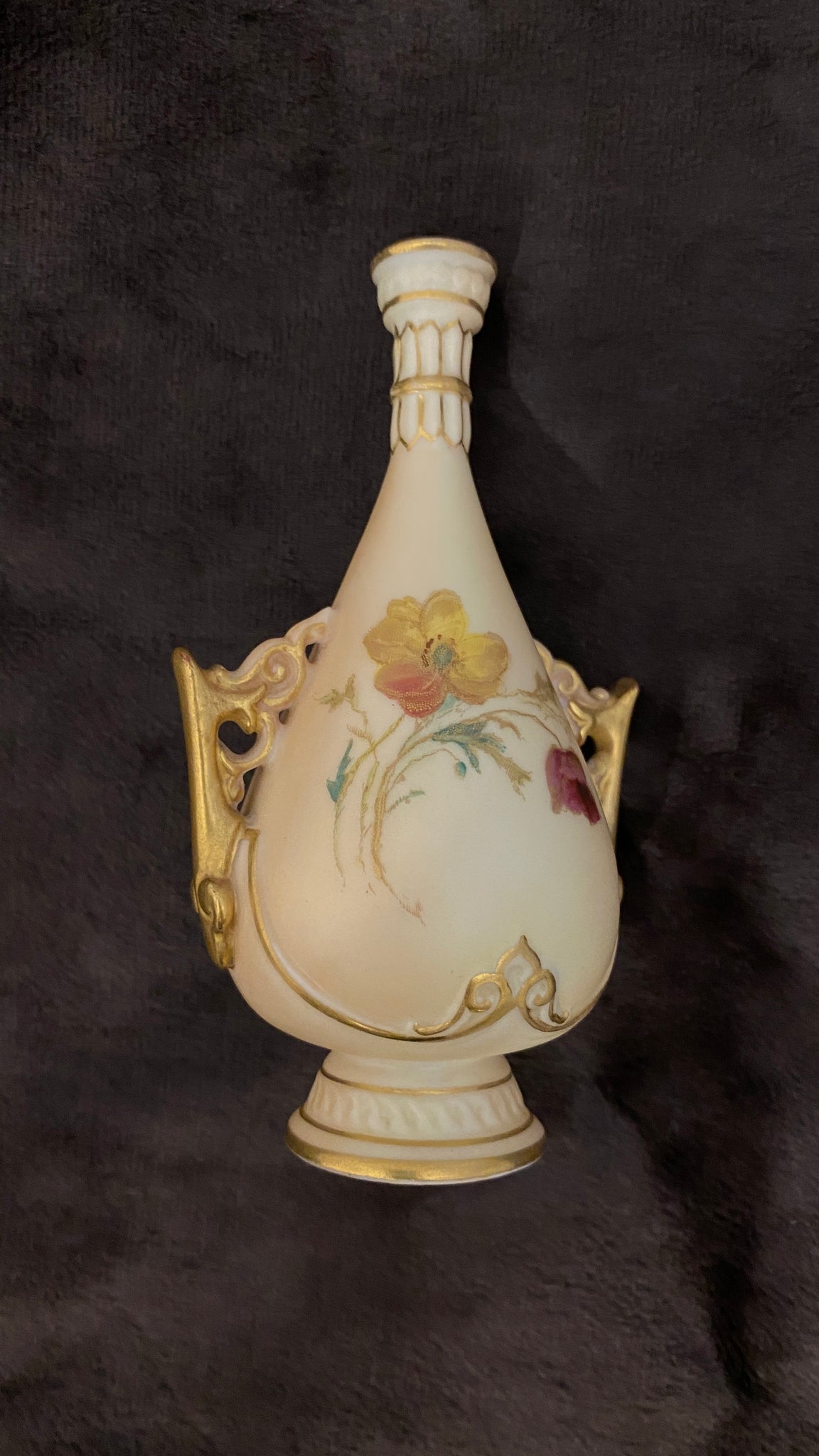 c.1950 Royal Worcester English Porcelain Mini Vase
