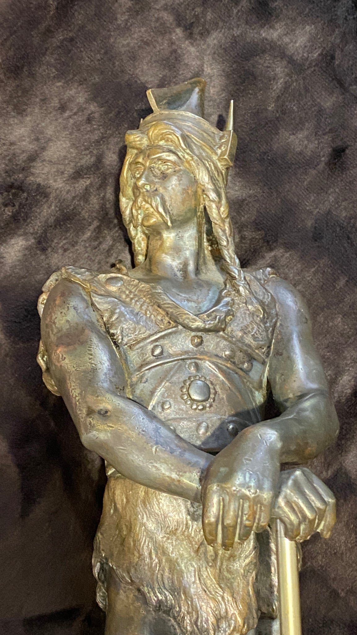 1865-1933 Marcel Debut Vercinge Torix c.1900 Patinated Bronze Salon Des Beaux-Arts France
